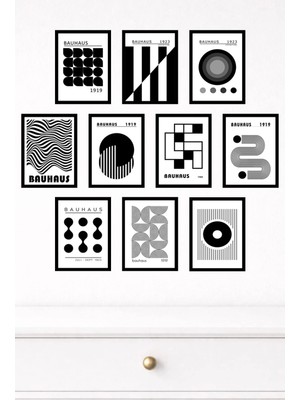 UNT 10'lu Çerçeve Görünümlü Modern Duvar Tablo Seti – 15X20 cm Mdf Uv Baskı