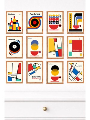UNT 12'li Çerçeve Görünümlü Modern Duvar Tablo Seti – 15X20 cm Mdf Uv Baskı