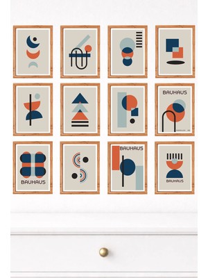 UNT 12'li Çerçeve Görünümlü Modern Duvar Tablo Seti – 15X20 cm Mdf Uv Baskı