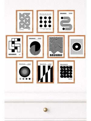 UNT 10'lu Çerçeve Görünümlü Modern Duvar Tablo Seti – 15X20 cm Mdf Uv Baskı