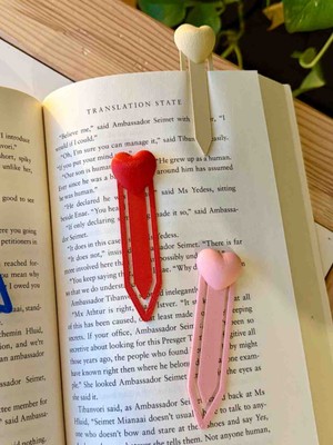 2'li Kalp Şeklinde Kitap Ayracı