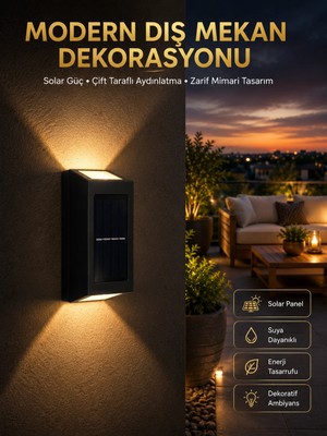 Epilons Dekorasyon Aplik Işık Güneş Enerjili Aydınlatma Dekoratif Aydınlatma