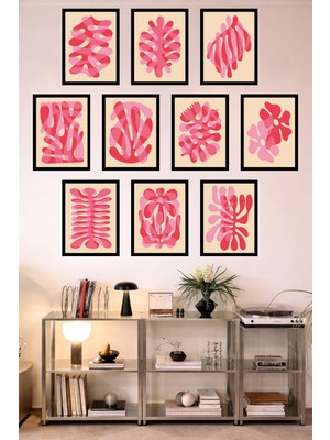 UNT 10'lu Çerçeve Görünümlü Mutfak | Modern | Retro Duvar Posteri Tablo Seti– 15X20 cm Mdf Uv Baskı