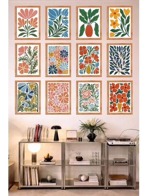 UNT 12’li Çerçeve Görünümlü Mutfak | Modern | Retro Duvar Posteri Tablo Seti– 15X20 cm Mdf Uv Baskı