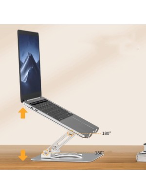 Maxi Trendy Taşınabilir Katlanabilir Folding Alüminyum Notebook Stand Alüminyum Ayarlanabilir Açı ve Katlanabilir Portatif Rahat Kullanım 11 Inç 17 Inç Dizüstü Bilgisayar ve Laptop Stant | X2