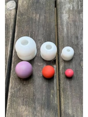 Maxi Trendy Küre Üçlü Silikon Mum Kalıp Seti
