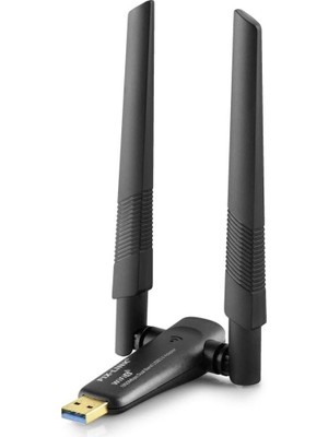 Maxi Trendy USB Wıfı Adaptor 2.4ghz&5ghz AIC8832BU AX1800 Wifi6 1200MBPS Siyah UAX06