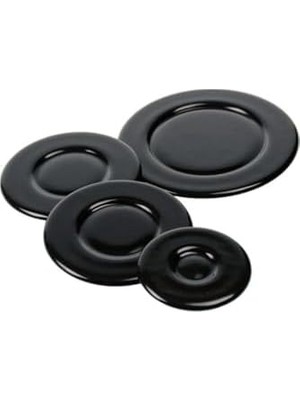Maxi Trendy Cook-Lab 6 Parça Universal Fırın Ocak Bek Kapak Takımı ve Wok Kapak Siyah Metal - Türkiye Menşeili Dayanıklı Parlak Siyah Kaplama