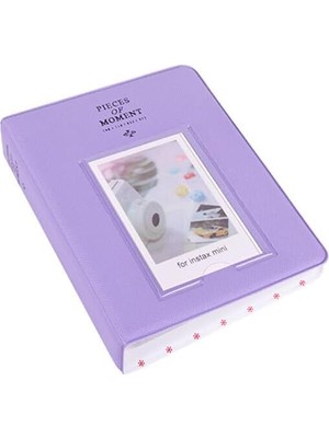 Maxi Trendy Instax Moment Polakart Fotoğraf Albümü - 65 Kapasite - 6x9 Ebat (Mor)