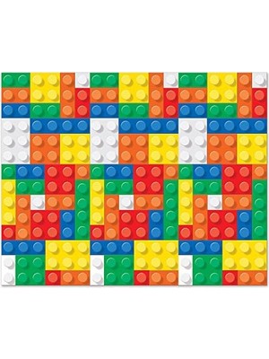 Maxi Trendy Beistle Yapı Taşları Duvar Zemin, 4' x 30' - Fotoğraf Zemin, Duvar Kaplaması Kolay Yapışır, Parti Dekoru, Renkli Zemin, Yapı Taşları Parti Malzemeleri, Doğum Günü Partisi Arka Planı