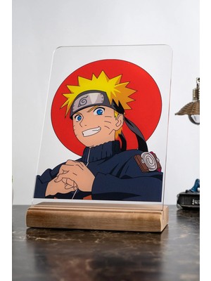 Modiwa Design Naruto Ev Uzumaki Severlere Masa Tasarım Dekoratif Ahşap Masaüstü Obje Hediyelik