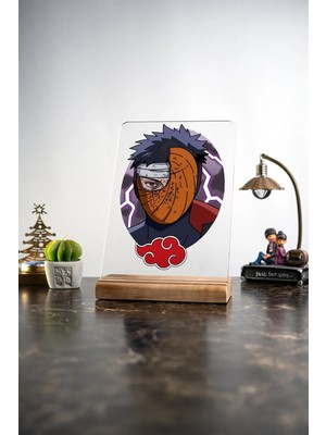 Modiwa Design Ev Naruto Obito Uchiha, Eşya, Ürünler, Masa Tasarım Dekoratif Ahşap Masaüstü Obje Hediyelik