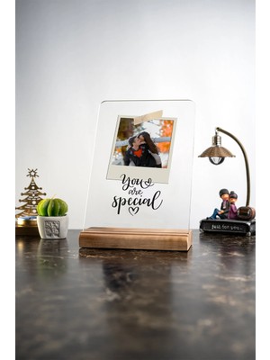 Modiwa Design Sevgililer Günü Fotoğraflı Special Sevgiliye Masa Dekouru Tasarım Dekoratif Ahşap Masaüstü Obje