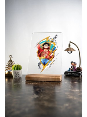 Modiwa Design Ev Monkey D Luffy, Eşya, Ürünler, Masa Tasarım Dekoratif Ahşap Masaüstü Obje Hediyelik