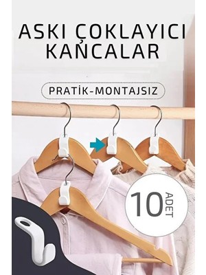 CATEKSSS 10 Adet Dayanıklı Plastik Askı Kancaları: Yerden Tasarruf Sağlayan ve Çok Yönlü Plastik Çok Renkli S