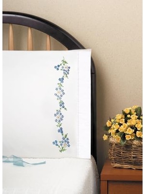 Maxi Trendy Design Works Crafts T230040 Blau Daisies, 50,8 x 76,2 cm Prägung Kopfkissen Für Stickerei
