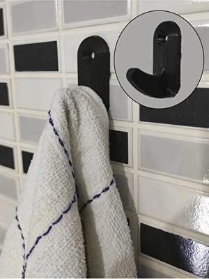 CATEKSSS 5'li Yapışkanlı Duvar Askısı, Banyo ve Mutfak Düzenleyici Askı, Havlu Askısı, Havluluk, Askılık Plas