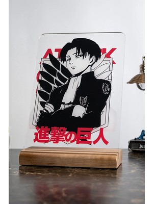 Modiwa Design Captain Levi Ackerman Ev Attack On Titan Severlere Masa Tasarım Dekoratif Ahşap Masaüstü Obje