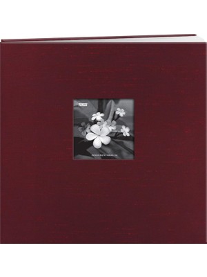 Maxi Trendy Ipek Kumaş Çerçeve Front Memory Kitap, Cranberry Red, 30,5 x 30,5 cm