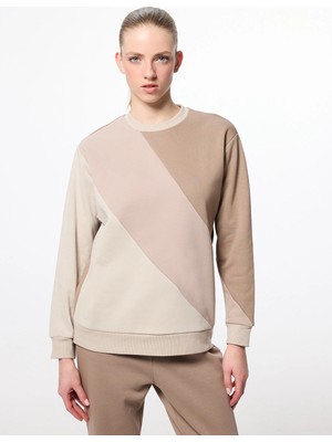 Lc Waikiki Yeni Sezon Renk Bloklu Oversize Kadın Sweatshirt
