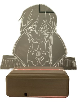 Modiwa Design Codee Geass Leloucch Işık 16 Renk Uzaktan Kumandalı 3D Ahşap Gece Lambası Hediyelik