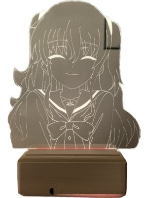 Modiwa Design Nao Tomori Charlotte 16 Renk Uzaktan Kumandalı 3D Ahşap Gece Lambası Hediyelik