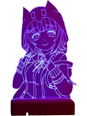 Modiwa Design Nanami Chiaki, Danganronpa 16 Renk Uzaktan Kumandalı 3D Ahşap Gece Lambası Hediyelik