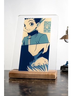 Modiwa Design Hunter x Hunter Ev Killua Gon Severlere Masa Tasarım Dekoratif Ahşap Masaüstü Obje Hediyelik