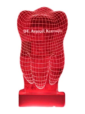 Modiwa Design Diş Doktorlarına 16 Renk Uzaktan Kumandalı 3D Ahşap Gece Lambası Hediyelik