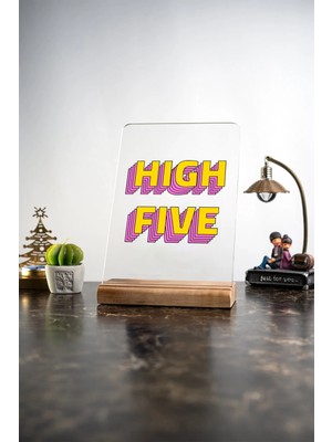 Modiwa Design Ev High Five Arkadaşa, Eşya, Ürünler, Masa Tasarım Dekoratif Ahşap Masaüstü Obje Hediyelik