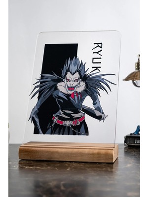Modiwa Design Death Note Ev Ryuk Severlere Masa Tasarım Dekoratif Ahşap Masaüstü Obje Hediyelik