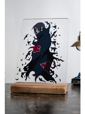 Modiwa Design Naruto Shippuden Ev Itachi Uchiha Severlere Masa Tasarım Dekoratif Ahşap Masaüstü Obje Hediyelik