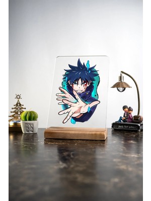 Modiwa Design Ev Jujutsu Kaisen Gojo, Eşya, Ürünler, Masa Tasarım Dekoratif Ahşap Masaüstü Obje Hediyelik