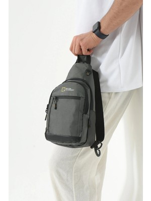 M-1008 Unisex Spor ve Günlük Kullanıma Uygun Gri Göğüs Çapraz Çanta Sırt Çanta