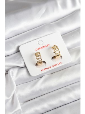 Kentex Mey Ithalat® 14K Gold Renk Kaplama Samanyolu Model cm Kadın Küpe