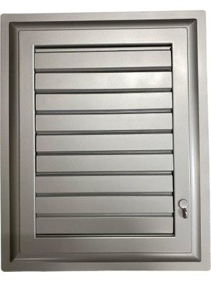 Alvera Plastik Menfez 65X65 Gümüş Banyo Wc Havalandırma