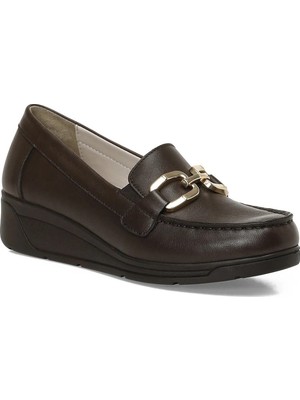 Polaris 5 Nokta 105472.Z6FX Kadın Loafer Kahve