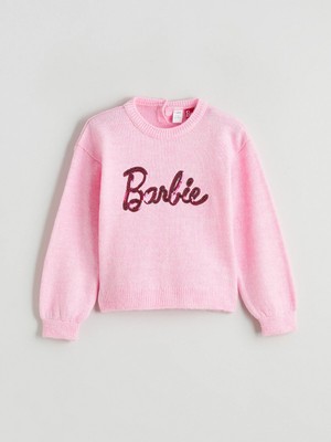 Lc Waikiki Yeni Sezon Barbie Baskılı Kız Çocuk Kazak