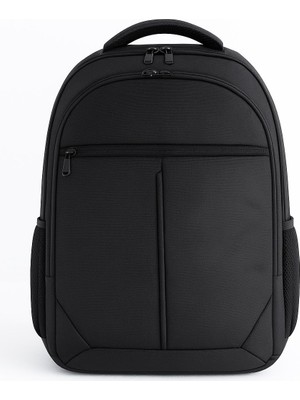 1001 4 Bölmeli Okul Sırt Çantası (Laptop Bölmeli) Siyah 2120
