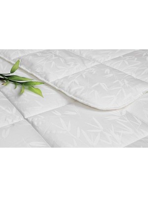 1001 71260334 Yorgan Çift Kişilik Bambu Cotton 195X215 Cm, Beyaz