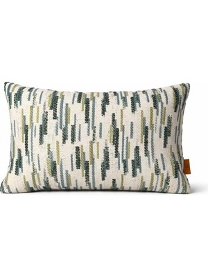 1001 Forest Rain Outdoor Yeşil/krem Dekoratif Yastık 35X50 cm – Suya Dayanıklı, Solmaya Dayanıklı