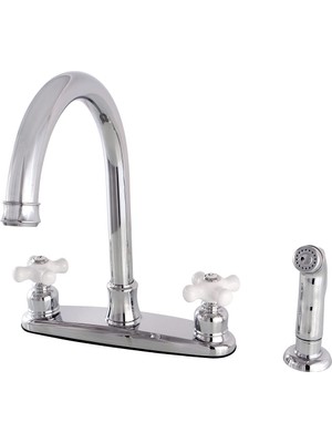 1001 FB7791PXSP Victorian Mutfak Bataryası, 20.3 cm Centerset, Krom