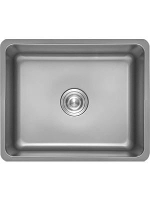 1001 Venüs 3049 Kompakt Tek Gözlü Mutfak Evyesi 304 Paslanmaz Çelik 49X44 cm Mat Gri Velvet Grey