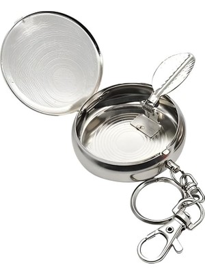 1001 Portatif Küllük Taşınabilir Seyahat Mini Kokusuz Kül Tablası Anahtarlık Metal Cep Küllüğü