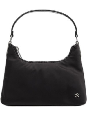 1001 Satın Nylon Small Shoulder Bag Kadın Çanta, Siyah, Tek Beden