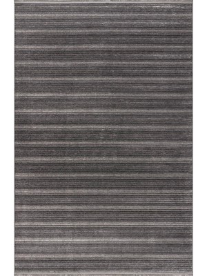 1001 Stripe Antrasit Kilim Kaymaz Taban Salon Oturma Odası Antre Halısı 33010A, 120 x 180