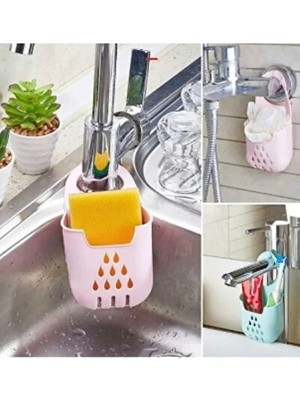 CATEKSSS Hediyelik Silikon Lavabo Düzenleyici Askılı Süngerlik Plastik 50 x 70 Turuncu