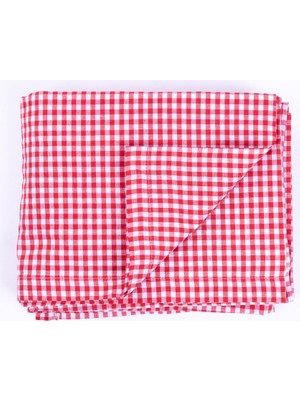 1001 Pötikareli Piknik Masa Örtüsü, Kırmızı 145X145