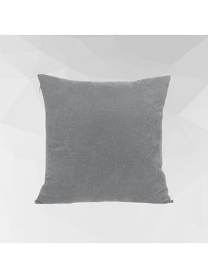 1001 Cortibo Barcelona Kadife Dokulu Kırlent Kılıfı 45X45CM (Açık Gri)