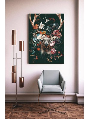 1001 50X75CM Geyik Dekoratif Duvar Kanvas Tablo